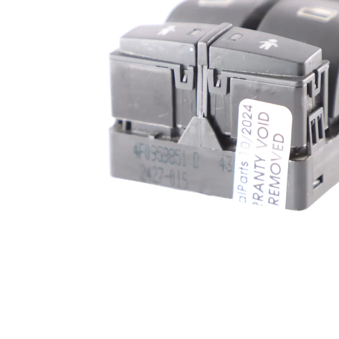 Driver's Door Window Control Switch Panel Button to Audi A6 C6 with Part number 4F0959851D Audi A6 C6 Driver's Door Window Control Switch Panel Button - SKU 4F0959851D - Part number 4F0959851D