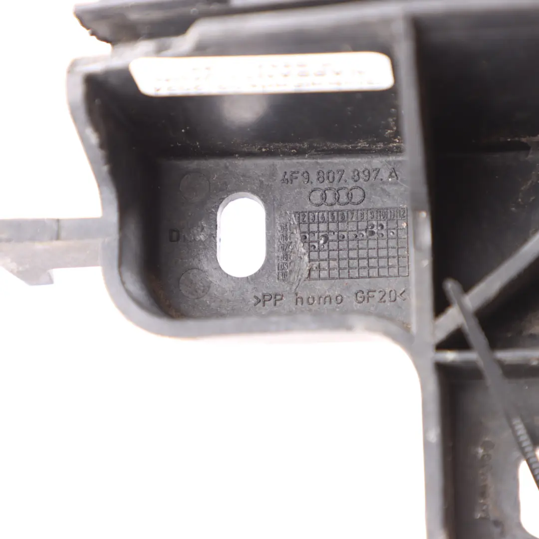 Bumper Bracket Left N/S Mounting Holder Trim to Audi A6 C6 Rear with Part number 4F9807897A Audi A6 C6 Rear Bumper Bracket Left N/S Mounting Holder Trim - SKU 4F9807897A - Part number 4F9807897A