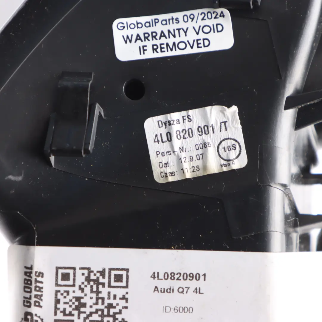 Ventilación Aire Izquierda Panel Embellecedor Negro para Audi Q7 4L con número de pieza 4L0820901 Audi Q7 4L Ventilación Aire Izquierda Panel Embellecedor Negro - SKU 4L0820901T - Número de pieza 4L0820901