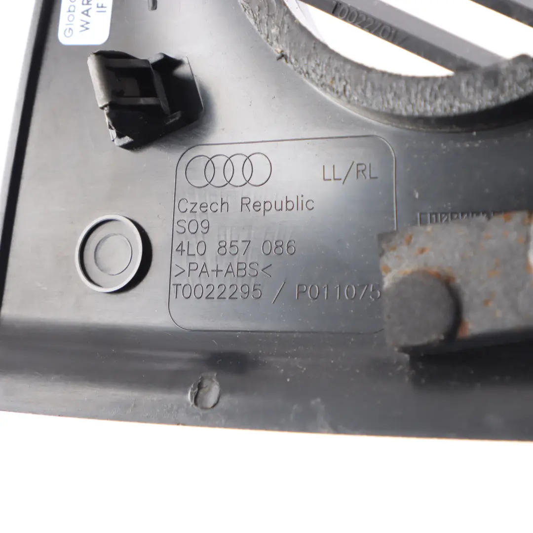 Audi Q7 4L Cover Cruscotto Destro Trim Driver End Nero - SKU 4L0857086 - Numero di parte 4L0857086