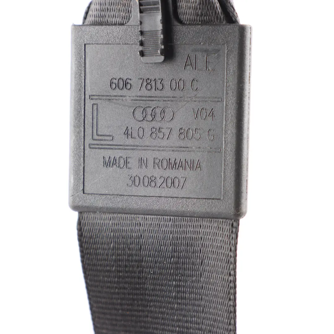 Audi Q7 4L Ceinture de sécurité arrière Ceinture sécurité gauche Noir - SKU 4L0857805G - Numéro de pièce 4L0857805G