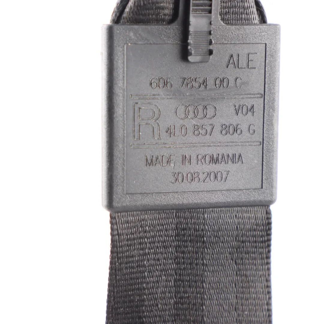 Ceinture sécurité arrière droite Noir pour Audi Q7 4L à propos du numéro de pièce 4L0857806G Audi Q7 4L Ceinture sécurité arrière droite Noir - SKU 4L0857806G - Numéro de pièce 4L0857806G