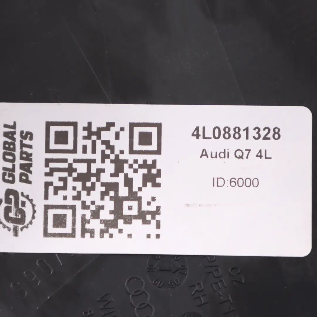 4R Housse de Siège Avant Droite Panneau de Garniture Noir pour Audi Q7 à propos du numéro de pièce 4L0881328 Audi Q7 4R Housse de Siège Avant Droite Panneau de Garniture Noir - SKU 4L0881328 - Numéro de pièce 4L0881328