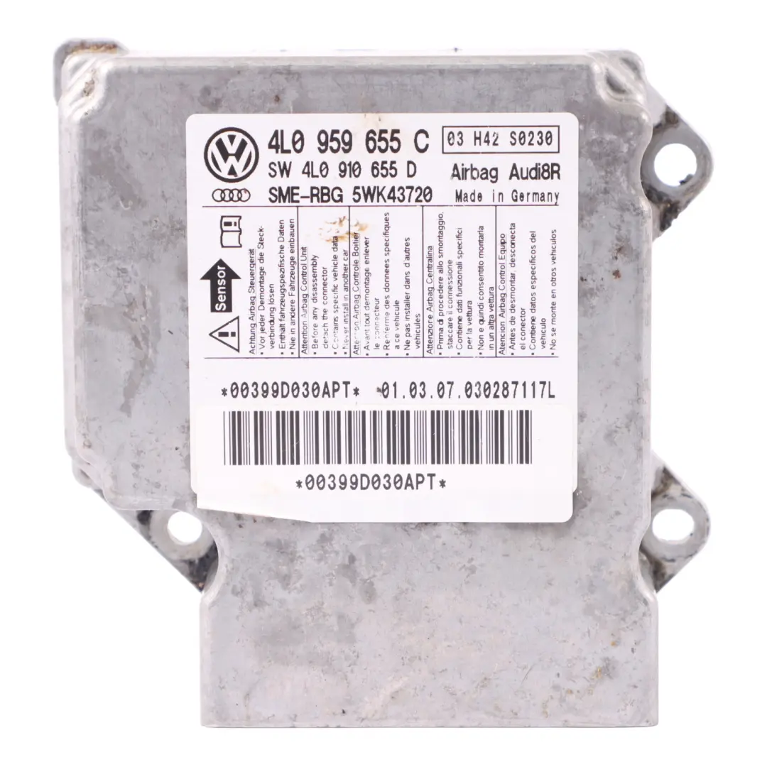 Audi Q7 4L Módulo de Aire ECU Sensor Unidad de Control - SKU 4L0910655D - Número de pieza 4L0910655D