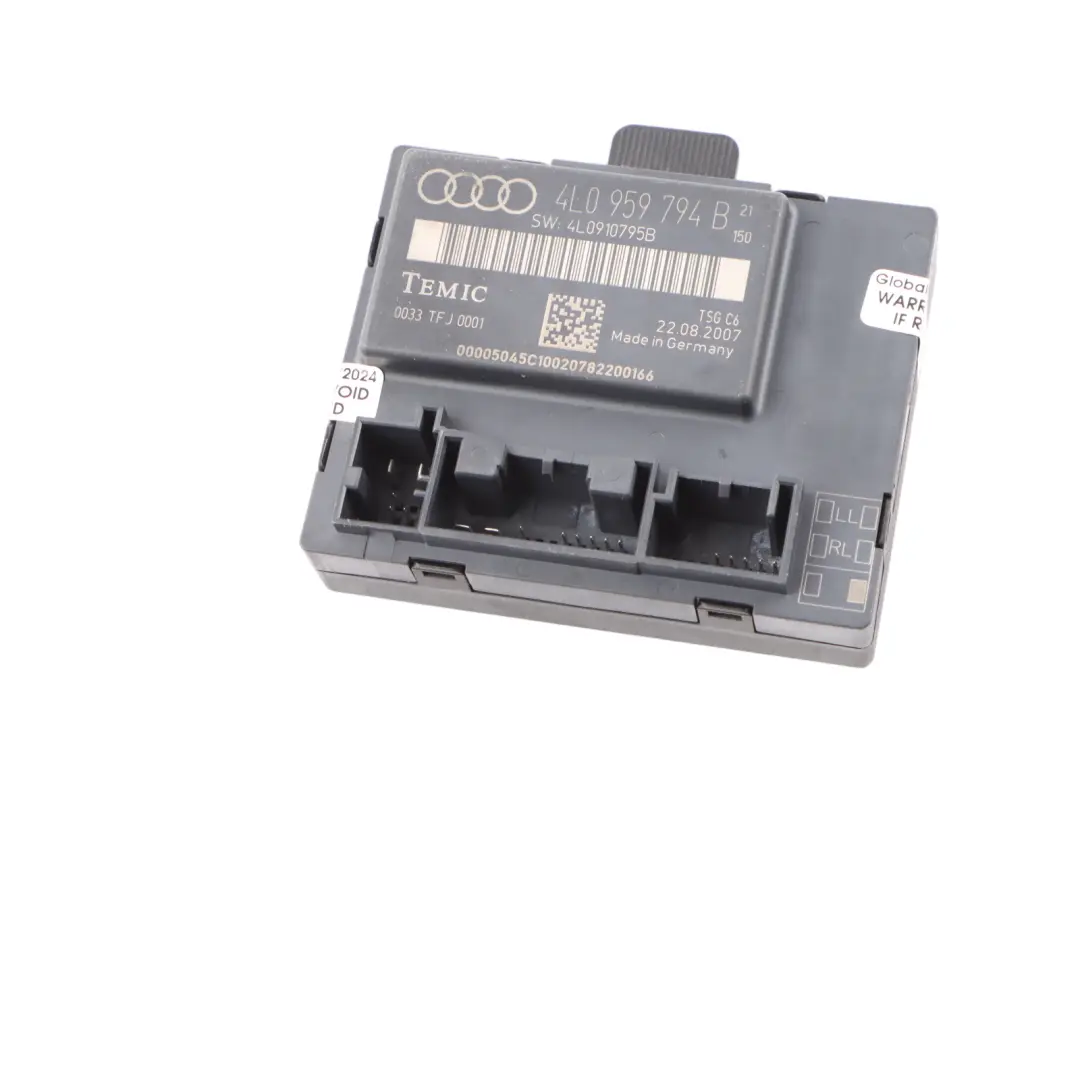 Modulo porta Unità elettrica ECU posteriore destra per Audi Q7 4L con numero di parte 4L0959794B Audi Q7 4L Modulo porta Unità elettrica ECU posteriore destra - SKU 4L0959794B - Numero di parte 4L0959794B