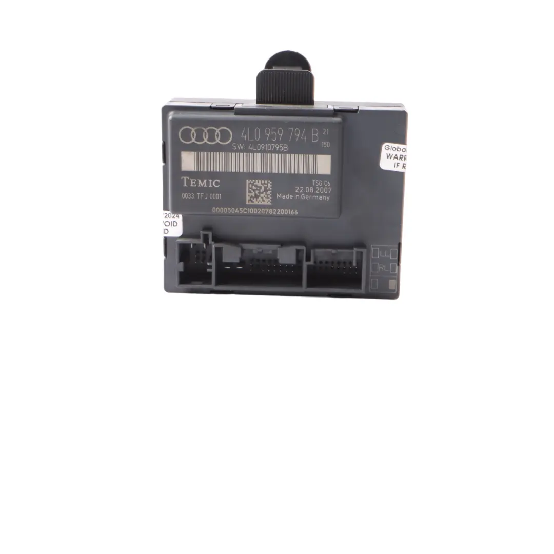 Door Control Module Electrical Unit ECU Rear Right O/S to Audi Q7 4L with Part number 4L0959794B Audi Q7 4L Door Control Module Electrical Unit ECU Rear Right O/S - SKU 4L0959794B - Part number 4L0959794B