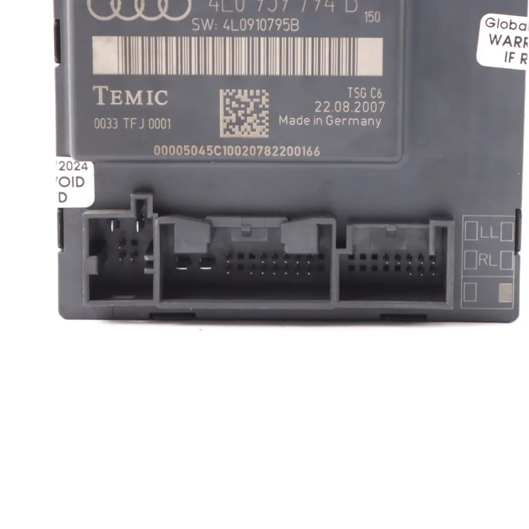 Türsteuerung Modul elektrische Einheit ECU hinten rechts für Audi Q7 4L mit Teilenummer 4L0959794B Audi Q7 4L Türsteuerung Modul elektrische Einheit ECU hinten rechts - SKU 4L0959794B - Teilenummer 4L0959794B