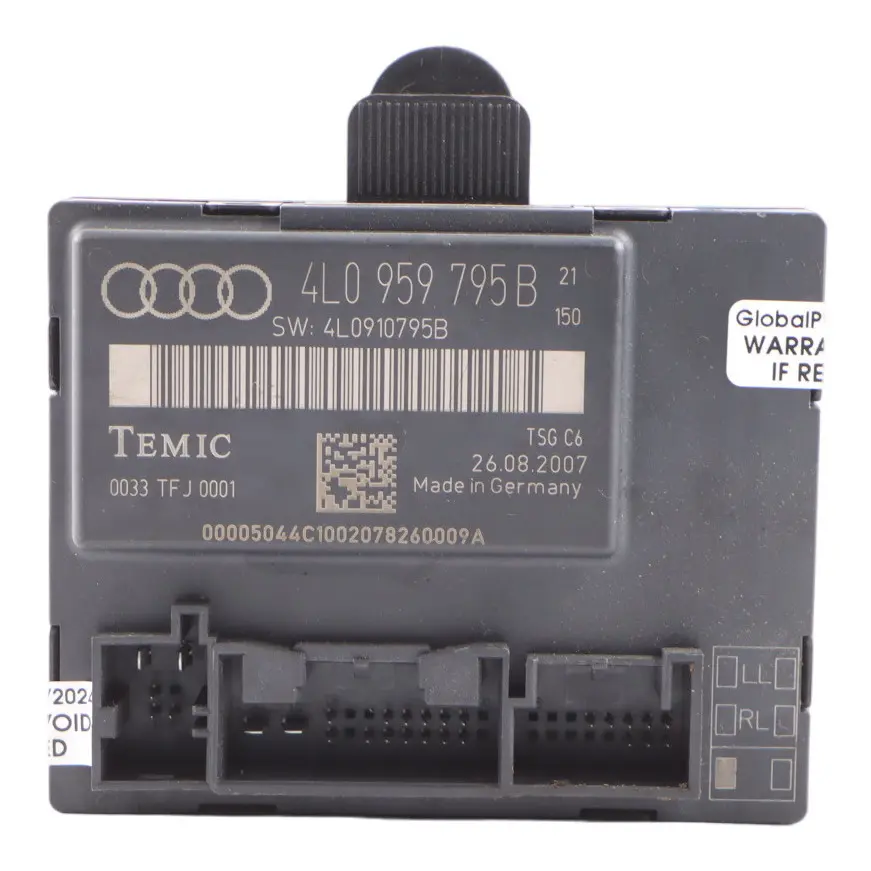 Unità modulo di controllo porta ECU posteriore sinistra per Audi Q7 4L con numero di parte 4L0959795B Audi Q7 4L Unità modulo di controllo porta ECU posteriore sinistra - SKU 4L0959795B - Numero di parte 4L0959795B