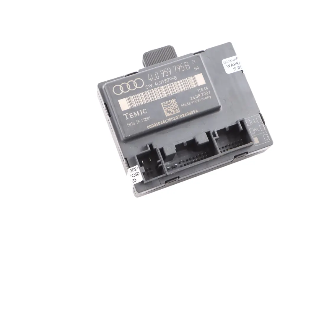 Unità modulo di controllo porta ECU posteriore sinistra per Audi Q7 4L con numero di parte 4L0959795B Audi Q7 4L Unità modulo di controllo porta ECU posteriore sinistra - SKU 4L0959795B - Numero di parte 4L0959795B