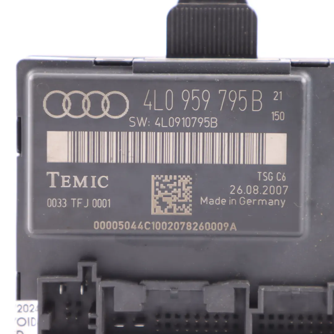 Unità modulo di controllo porta ECU posteriore sinistra per Audi Q7 4L con numero di parte 4L0959795B Audi Q7 4L Unità modulo di controllo porta ECU posteriore sinistra - SKU 4L0959795B - Numero di parte 4L0959795B