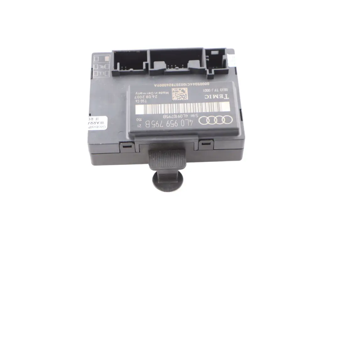 Unità modulo di controllo porta ECU posteriore sinistra per Audi Q7 4L con numero di parte 4L0959795B Audi Q7 4L Unità modulo di controllo porta ECU posteriore sinistra - SKU 4L0959795B - Numero di parte 4L0959795B