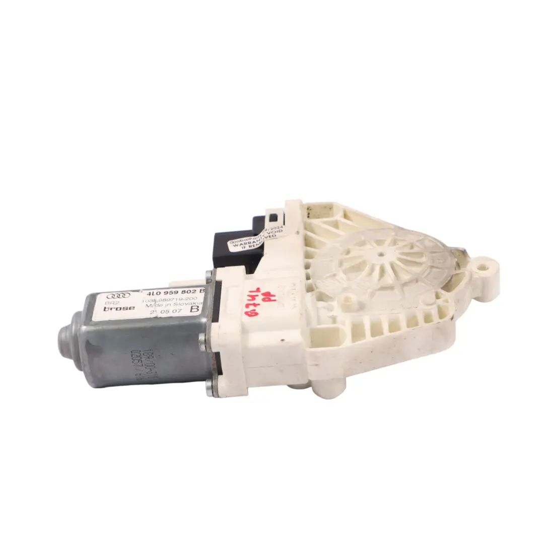 Door Window Lifter Motor Regulator Front Right O/S to Audi Q7 4L with Part number 4L0959802B Audi Q7 4L Door Window Lifter Motor Regulator Front Right O/S - SKU 4L0959802B - Part number 4L0959802B