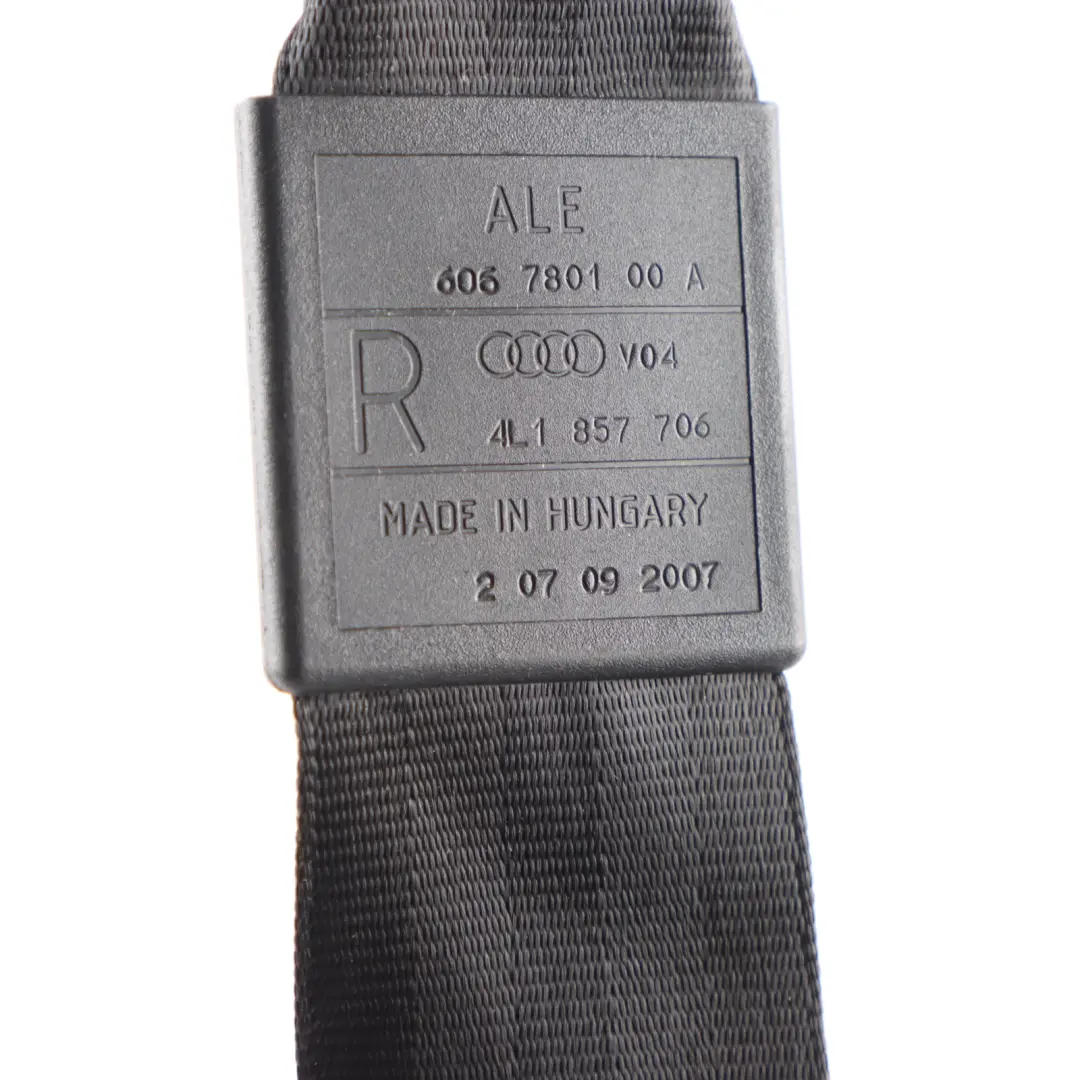 Seatbelt Seat Safety Upper Belt Black Front Right O/S Audi Q7 4L - SKU 4L1857706 - Part number 4L1857706