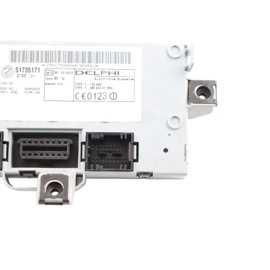 Body Control Comfort Unit Module BC ECU Delphi C150 to Fiat Doblo 119 with Part number 51735171 Fiat Doblo 119 Body Control Comfort Unit Module BC ECU Delphi C150 - SKU 51735171 - Part number 51735171
