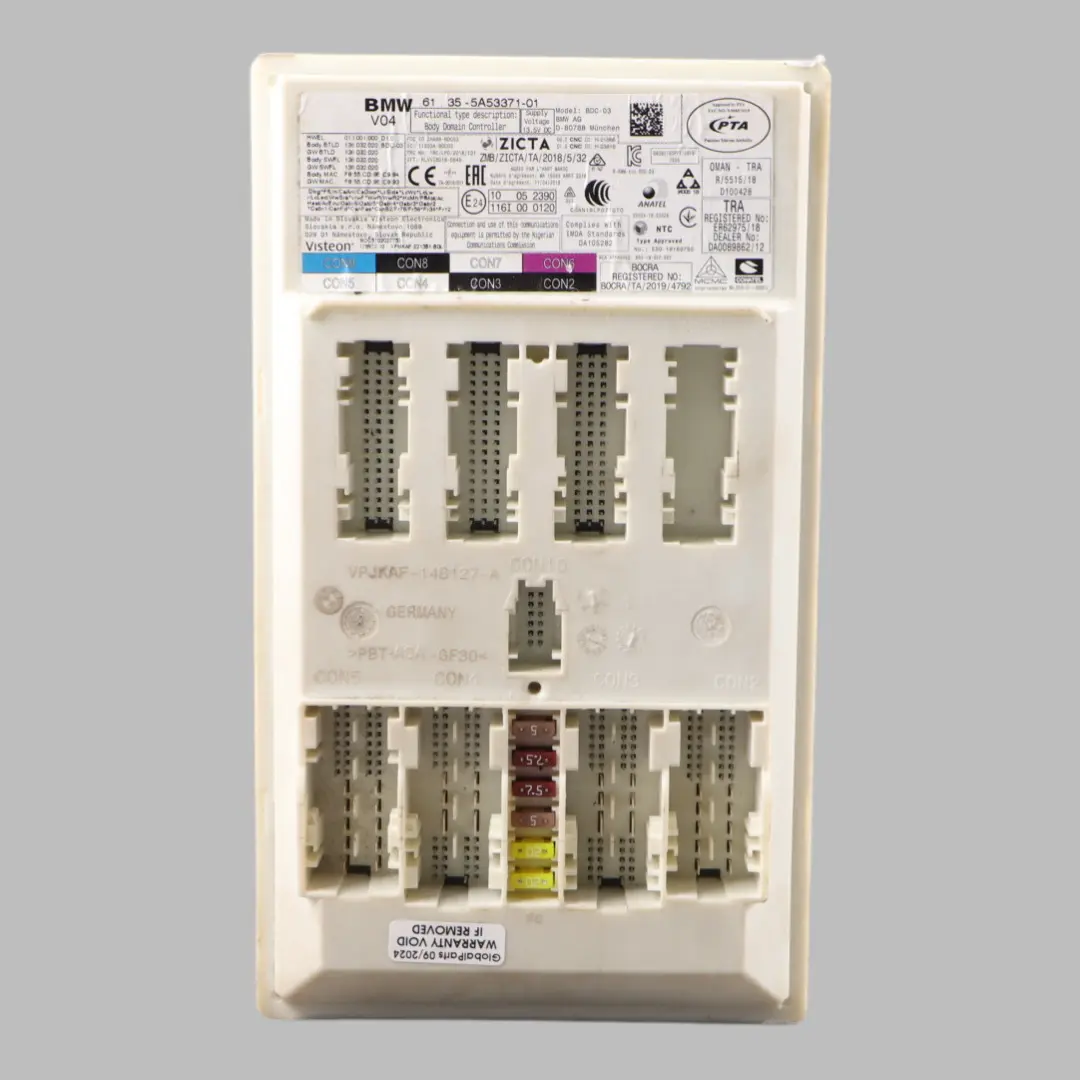 FEM Body Module Control Unit ECU BDC-03 to BMW G20 BCM with Part number 5A53371 BMW G20 BCM FEM Body Module Control Unit ECU BDC-03 - SKU 5A53371 - Part number 5A53371