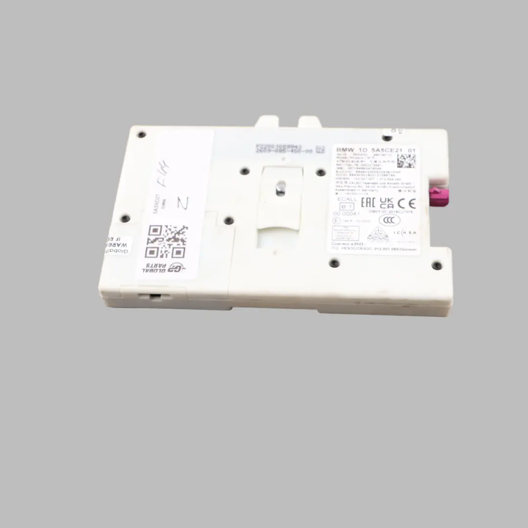 Telematics Module BMW G01 G02 G20 G21 G30 G31 F40 F44 Control Unit to with Part number 5A5CE21 Telematics Module BMW G01 G02 G20 G21 G30 G31 F40 F44 Control Unit - SKU 5A5CE21 - Part number 5A5CE21