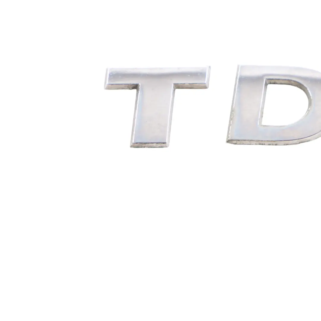 Badge Logo Volkswagen Golf Caddy Transporter Tailgate Lettering TDI to with Part number 5G0853675F Badge Logo Volkswagen Golf Caddy Transporter Tailgate Lettering TDI - SKU 5G0853675F - Part number 5G0853675F