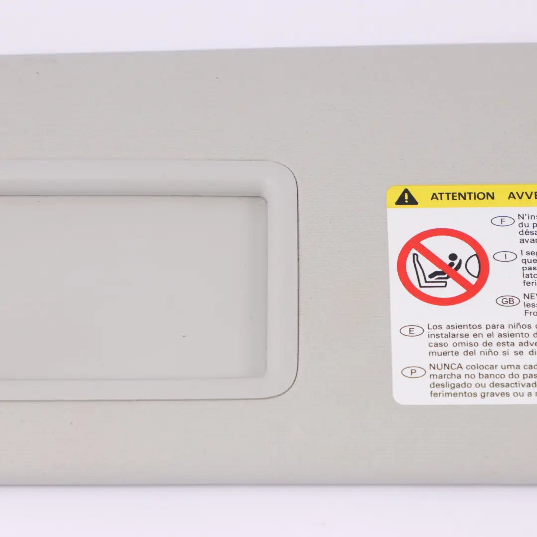 VW Volkswagen Golf 7 Sun Visor Left N/S Sunvisor Mirror Panel Grey - SKU 5G0857551Q - Part number 5G0857551Q