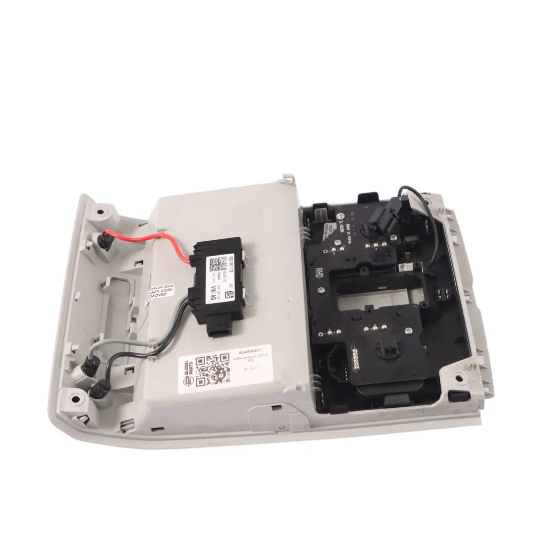 Luz techo Luz lectura delantera Interruptor Gris para Volkswagen Golf 7 con número de pieza 5G0868837 Volkswagen Golf 7 Luz techo Luz lectura delantera Interruptor Gris - SKU 5G0868837 - Número de pieza 5G0868837