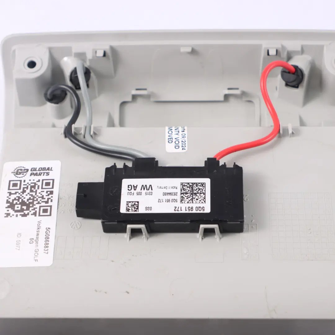 Roof Light Front Reading Lamp Interior Switch Grey to Volkswagen Golf 7 with Part number 5G0868837 Volkswagen Golf 7 Roof Light Front Reading Lamp Interior Switch Grey - SKU 5G0868837 - Part number 5G0868837