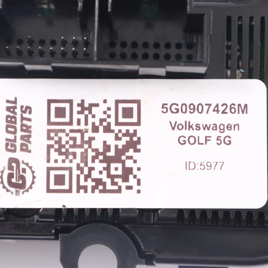 Volkswagen Golf Mk7 A/C Panneau contrôle chauffage Unité commutation - SKU 5G0907426M - Numéro de pièce 5G0907426M
