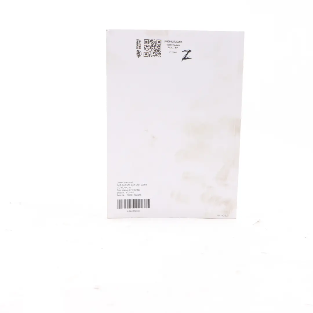 Mk8 Owner's Handbook Manual Book Pouch Case Wallet Set to Volkswagen VW Golf with Part number 5H0012720AK Volkswagen VW Golf Mk8 Owner's Handbook Manual Book Pouch Case Wallet Set - SKU 5H0012720AK - Part number 5H0012720AK