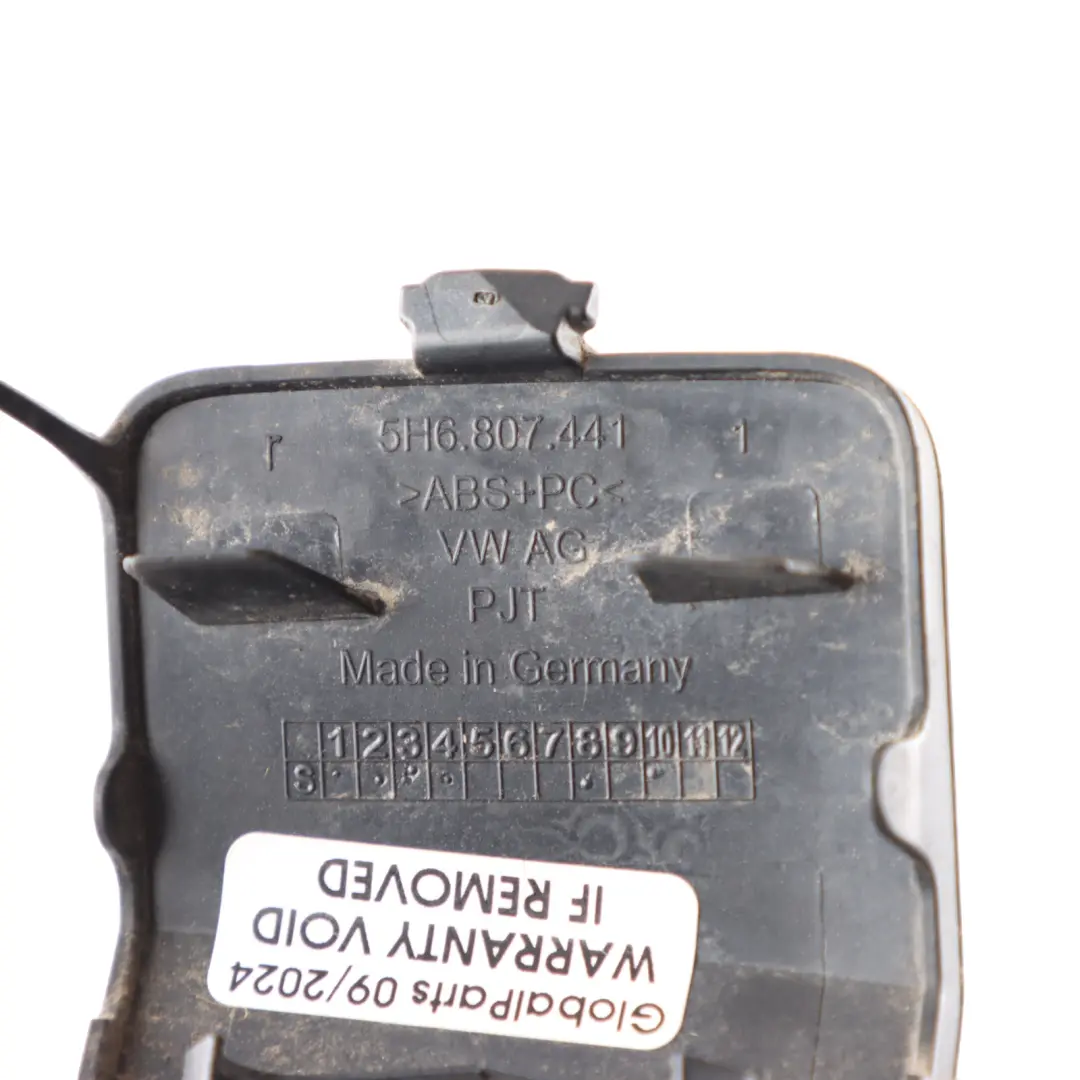 Volkswagen Golf 8 Rear Bumper Towing Eye Cover Cap Dolphin Grey - C7Q - SKU 5H6807441-DOG - Part number 5H6807441