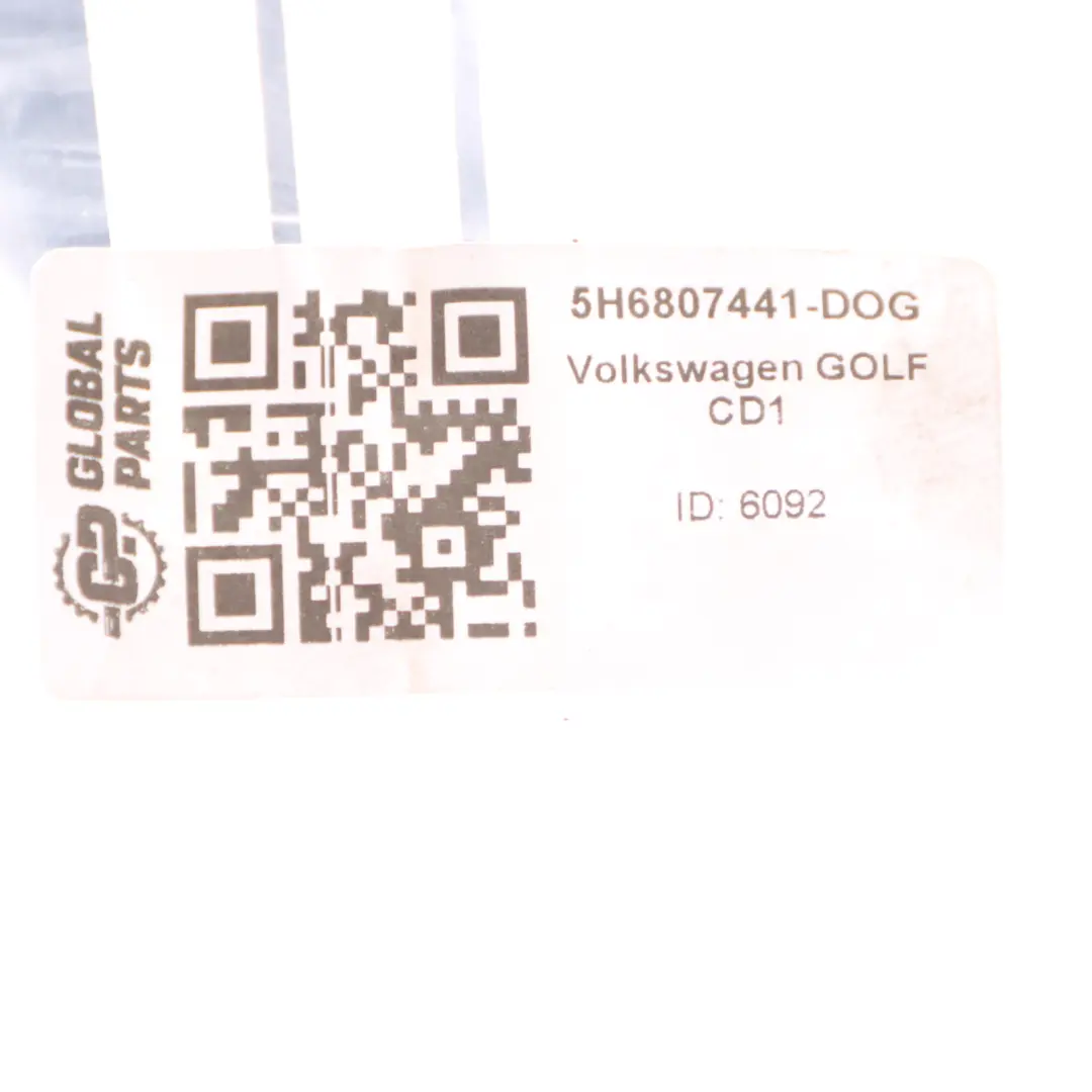 Bumper Towing Eye Cover Cap Dolphin Grey - C7Q to Volkswagen Golf 8 Rear with Part number 5H6807441 Volkswagen Golf 8 Rear Bumper Towing Eye Cover Cap Dolphin Grey - C7Q - SKU 5H6807441-DOG - Part number 5H6807441