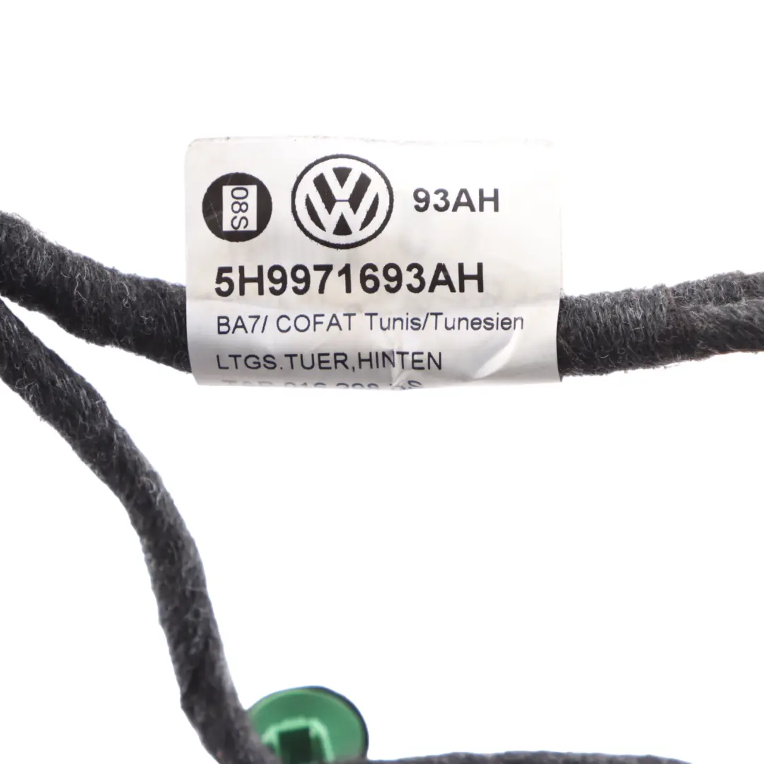 Mk8 Door Cable Rear Left N/S Harness Wiring Loom to VW Volkswagen Golf with Part number 5H9971693AH VW Volkswagen Golf Mk8 Door Cable Rear Left N/S Harness Wiring Loom - SKU 5H9971693AH - Part number 5H9971693AH