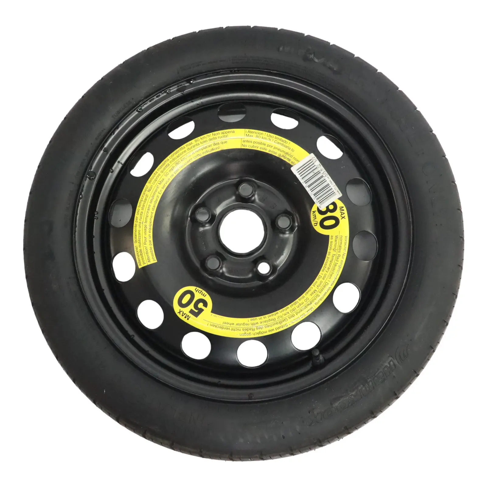 Volkswagen Golf Mk5 1K Acier Roue Secours R16 Pneu 125/70 5K0601011AB