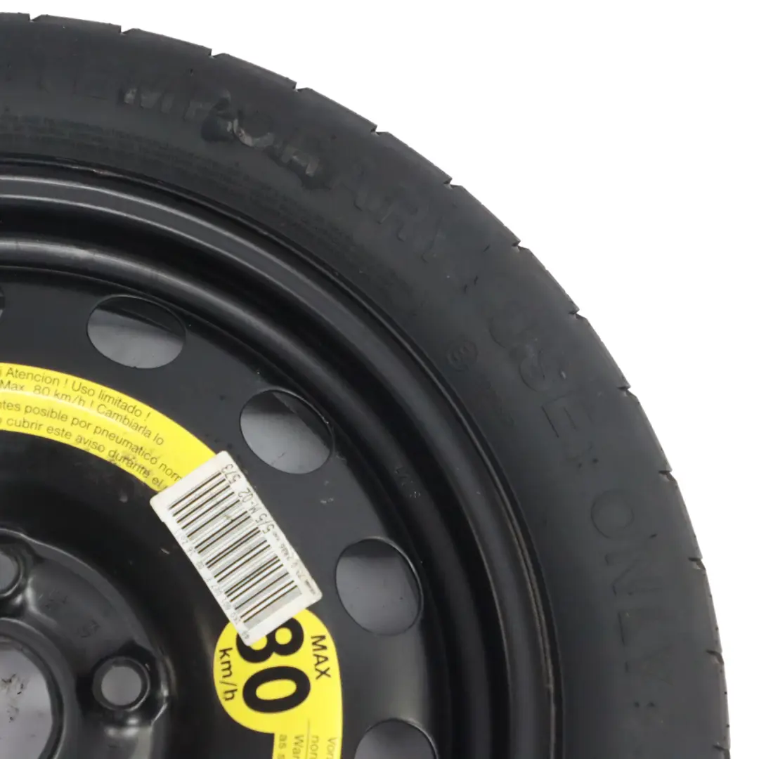 Mk5 1K Acier Roue Secours R16 Pneu 125/70 pour Volkswagen Golf à propos du numéro de pièce 5K0601011AB Volkswagen Golf Mk5 1K Acier Roue Secours R16 Pneu 125/70 - SKU 5K0601011AB - Numéro de pièce 5K0601011AB