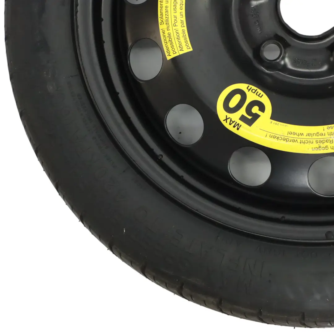 Mk5 1K Ruota Scorta Acciaio R16 Pneumatico 125/70 per Volkswagen Golf con numero di parte 5K0601011AB Volkswagen Golf Mk5 1K Ruota Scorta Acciaio R16 Pneumatico 125/70 - SKU 5K0601011AB - Numero di parte 5K0601011AB