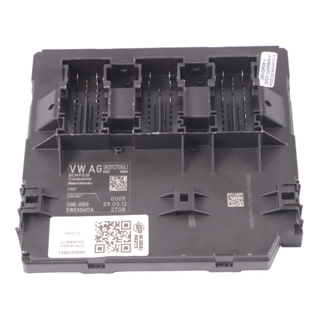 Volkswagen Sharan 7N Caja fusibles Módulo Confort Unidad control ECU - SKU 5K0937084J - Número de pieza 5K0937084J