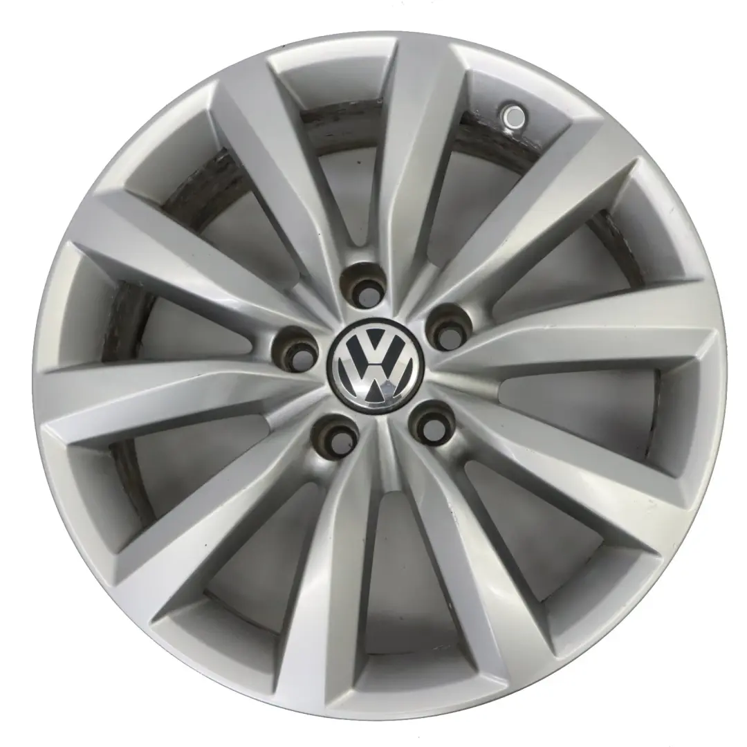 Volkswagen Tiguan 5N Silberne Leicht Metall Felge 17" ET:43 7J 5N0601025AH - SKU 5N0601025AH-1 - Teilenummer 5N0601025AH-1