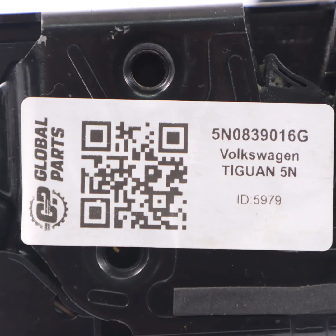 Volkswagen Tiguan 5N Rear Door Lock Latch Actuator Right O/S Mechanism - SKU 5N0839016G - Part number 5N0839016G