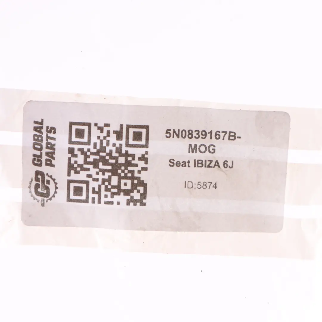 Seat Ibiza 6J Maniglia Maniglia Passeggero Grigio Monsoon - X7R 5N0839167B - SKU 5N0839167B-MOG - Numero di parte 5N0839167B-MOG