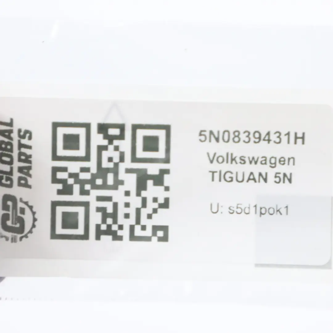 VW Tiguan 5N Rear Window Frame Guide Rail Seal Left N/S Gasket Chrome - SKU 5N0839431H - Part number 5N0839431H