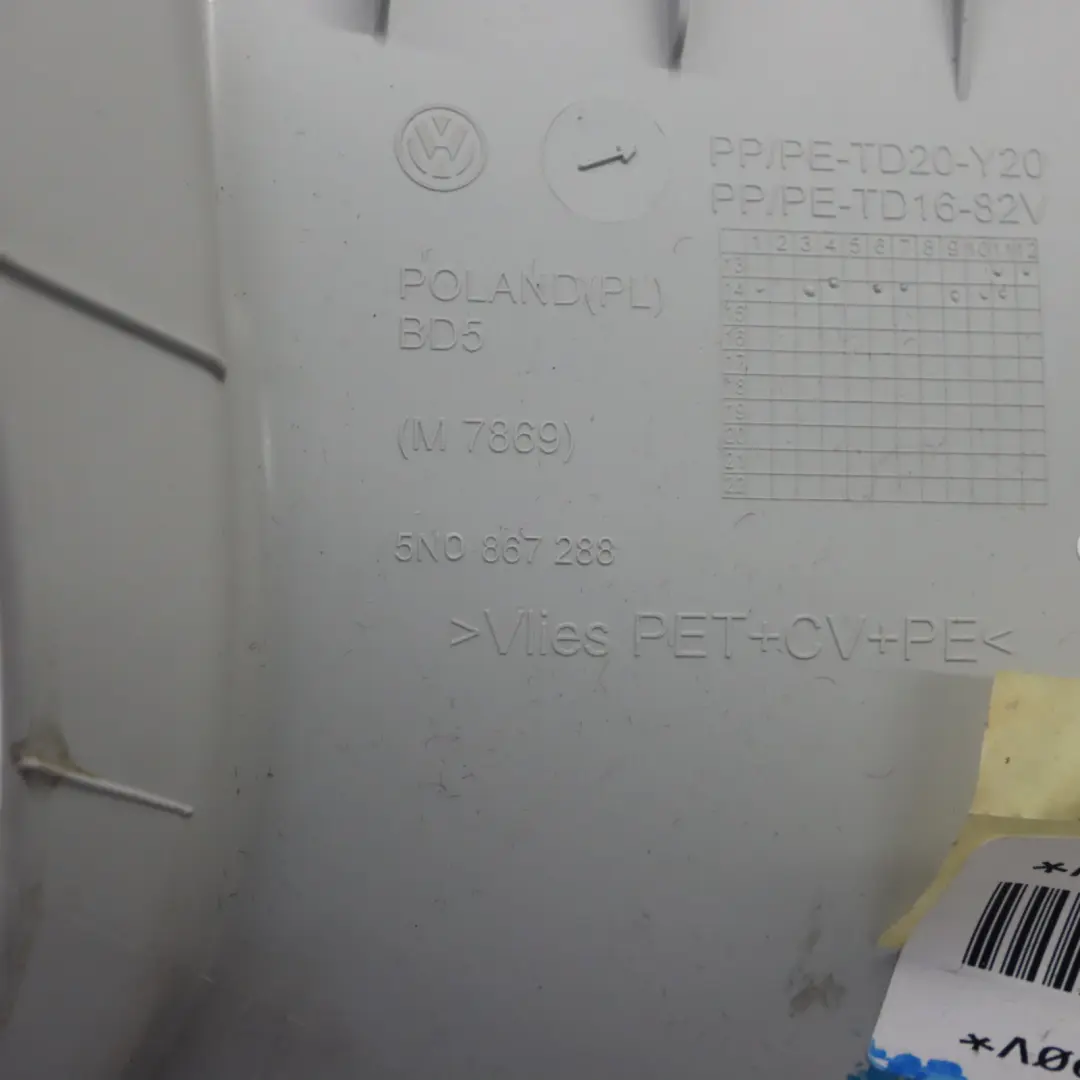 VW Tiguan 5N Abdeckung Hinten Rechts Innenraum C Säule - SKU 5N0867288D - Teilenummer 5N0867288D