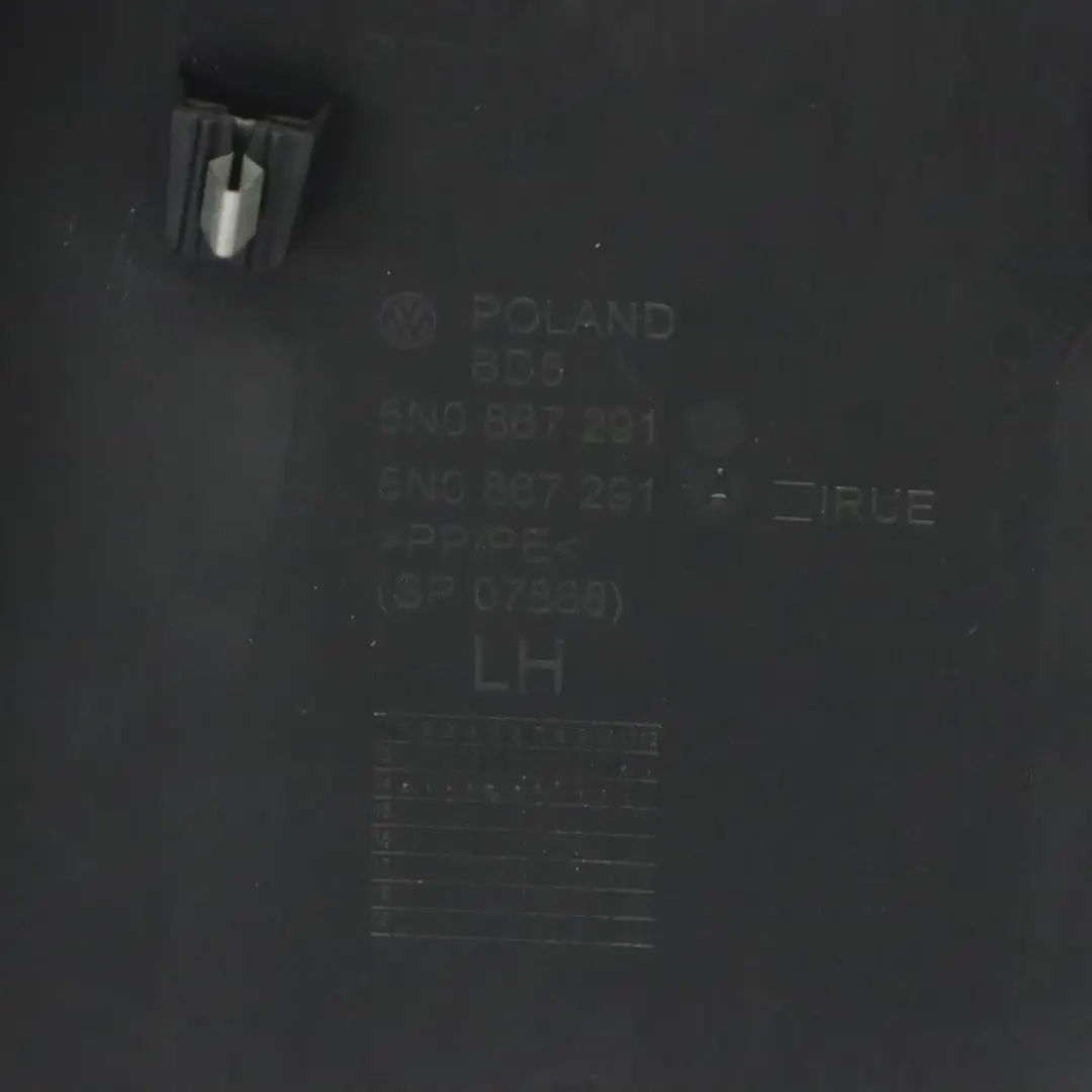 Volkswagen Tiguan 5N B Säule Abdeckung Untere Blende Links Schwarz - SKU 5N0867291A - Teilenummer 5N0867291A