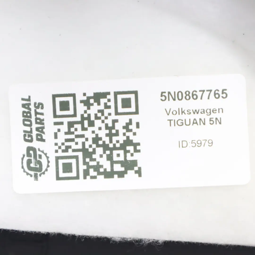 Volkswagen Tiguan 5N C Pillar Trim Cover Rear Left N/S Black - SKU 5N0867765 - Part number 5N0867765