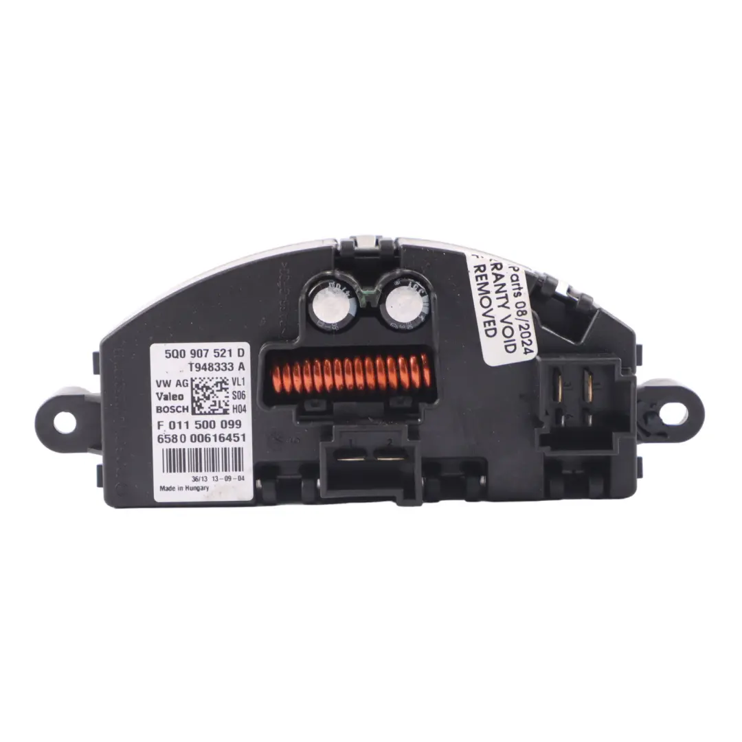 Audi A3 8V Riscaldatore Motore Ventilatore Resistore - SKU 5Q0907521D - Numero di parte 5Q0907521D