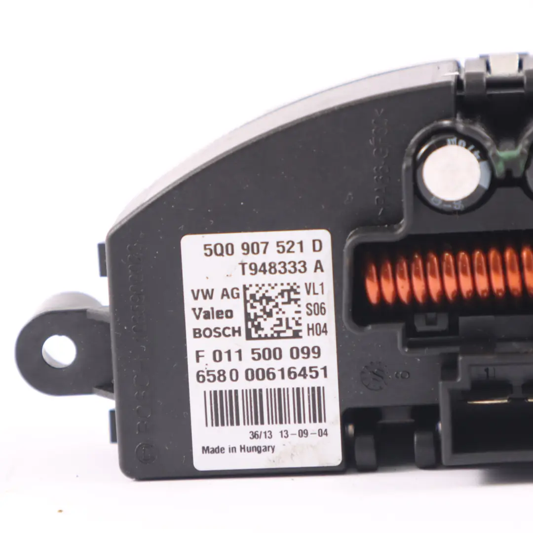 Audi A3 8V Heizung Gebläse Motor Wider Stand - SKU 5Q0907521D - Teilenummer 5Q0907521D