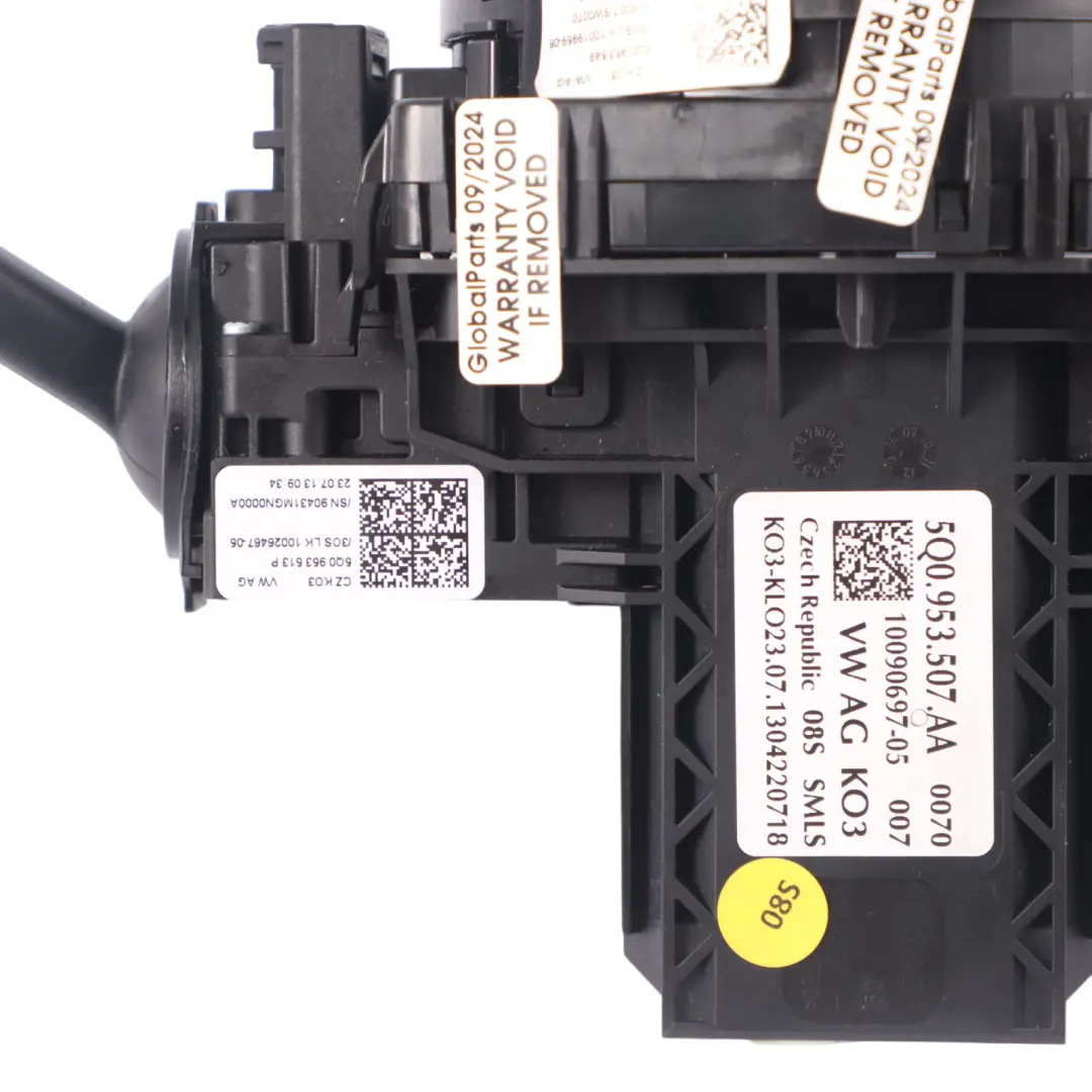 Przełącznik Zespolony Manetki do Volkswagen Golf Mk7 o numerze 5Q0953507AA Volkswagen Golf Mk7 Przełącznik Zespolony Manetki - SKU 5Q0953507AA - Numer Części 5Q0953507AA