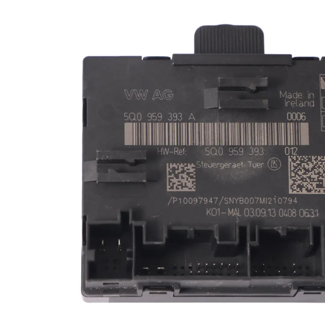 Modulo blocco della porta centrale ECU per Audi A3 8V con numero di parte 5Q0959393 Audi A3 8V Modulo blocco della porta centrale ECU - SKU 5Q0959393 - Numero di parte 5Q0959393