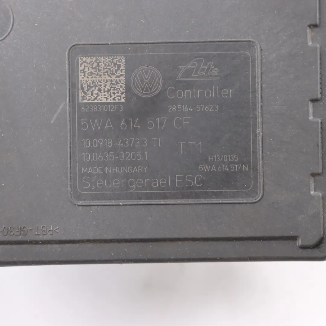 DLAA ABS Pump Modulator Hydraulic Unit to VW Volkswagen Golf 8 1.0 TSI with Part number 5WA614517CF VW Volkswagen Golf 8 1.0 TSI DLAA ABS Pump Modulator Hydraulic Unit - SKU 5WA614517CF - Part number 5WA614517CF