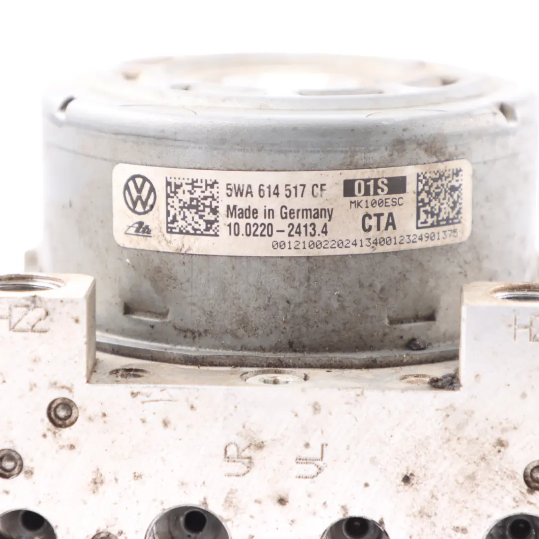 DLAA ABS Pump Modulator Hydraulic Unit to VW Volkswagen Golf 8 1.0 TSI with Part number 5WA614517CF VW Volkswagen Golf 8 1.0 TSI DLAA ABS Pump Modulator Hydraulic Unit - SKU 5WA614517CF - Part number 5WA614517CF