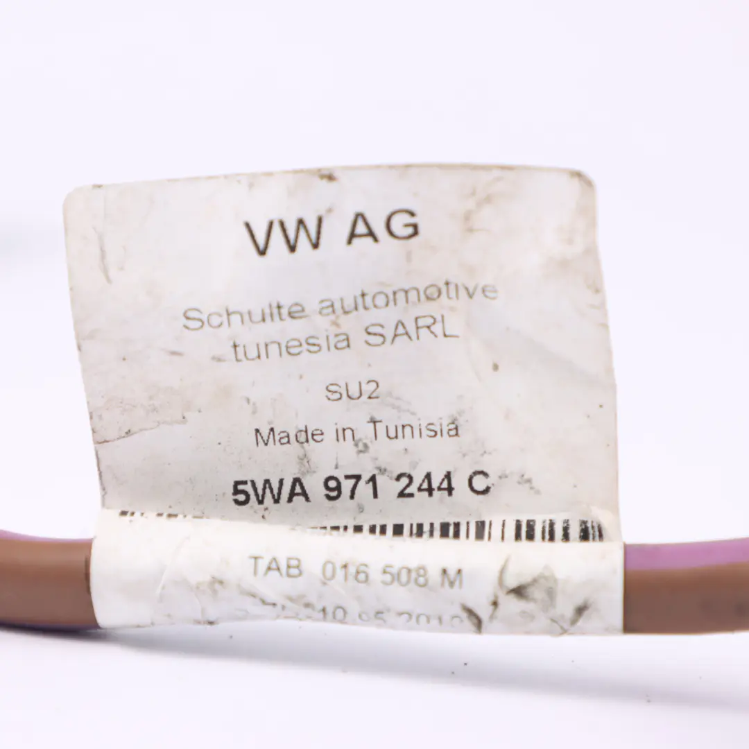 Alternador Cable Negativo Tierra para Audi A3 Q3 Volkswagen Golf 1.5 TSI con número de pieza 5WA971244C Audi A3 Q3 Volkswagen Golf 1.5 TSI Alternador Cable Negativo Tierra - SKU 5WA971244C - Número de pieza 5WA971244C