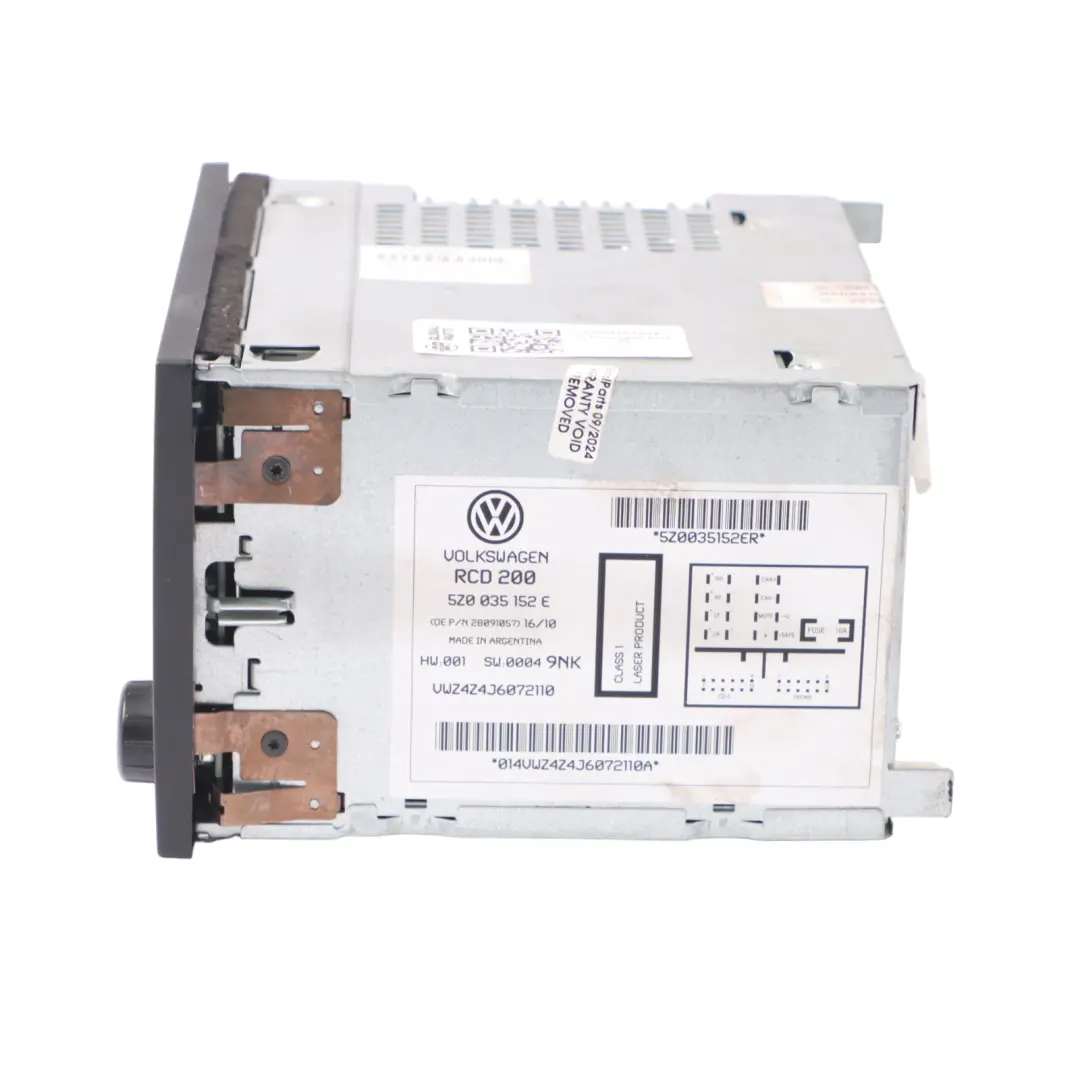 Volkswagen Fox 5Z Radio Stereo Lettore CD Unità Principale MP3 - SKU 5Z0035152E - Numero di parte 5Z0035152E
