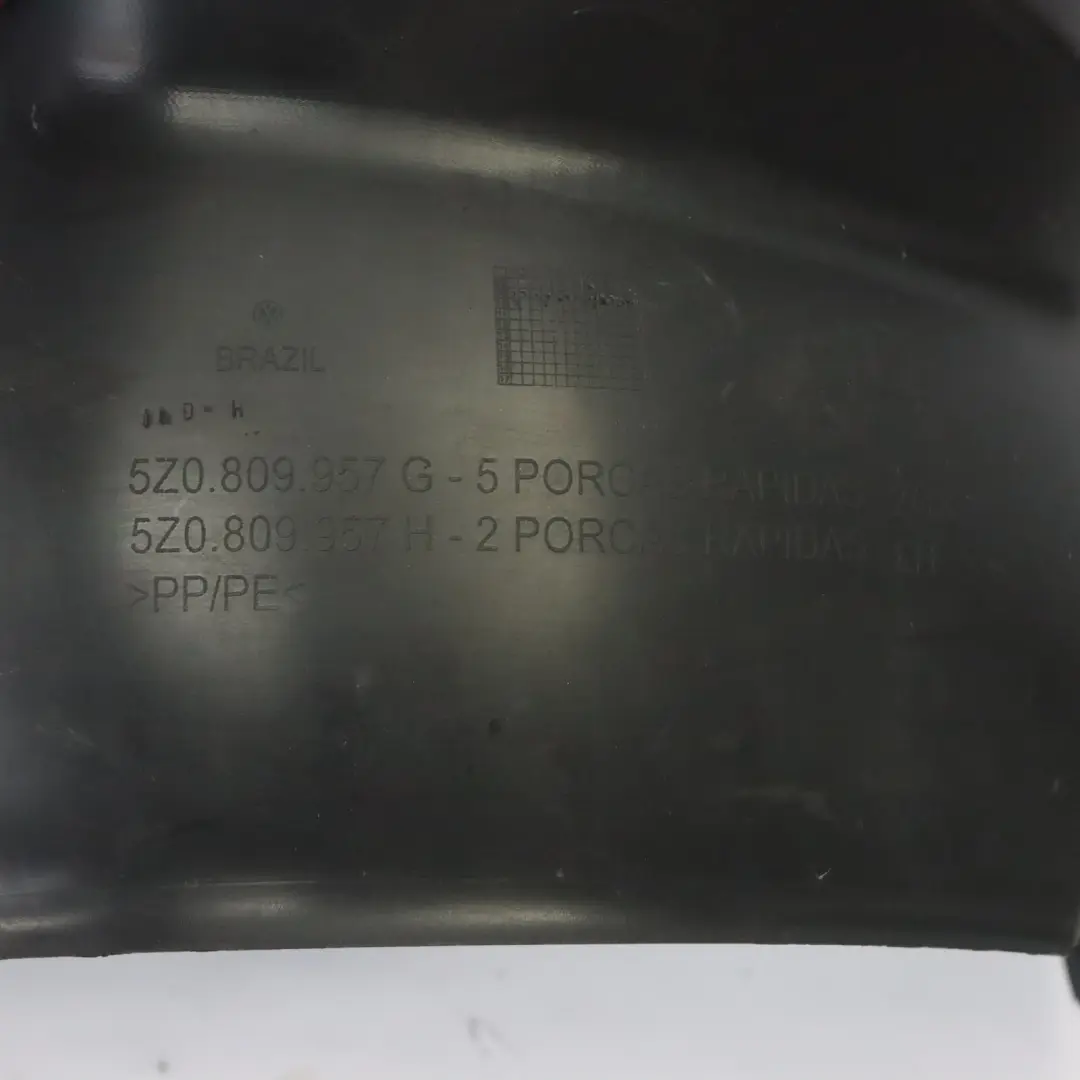 Volkswagen VW Fox 5Z Radlauf Vorne Links Verkleidungsblech - SKU 5Z0809957G - Teilenummer 5Z0809957G