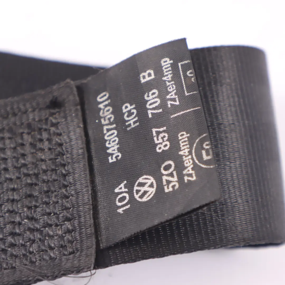 VW Volkswagen Fox 5Z Seatbelt Front Right O/S Seat Belt Black - SKU RHD-5Z0857706B - Part number 5Z0857706B